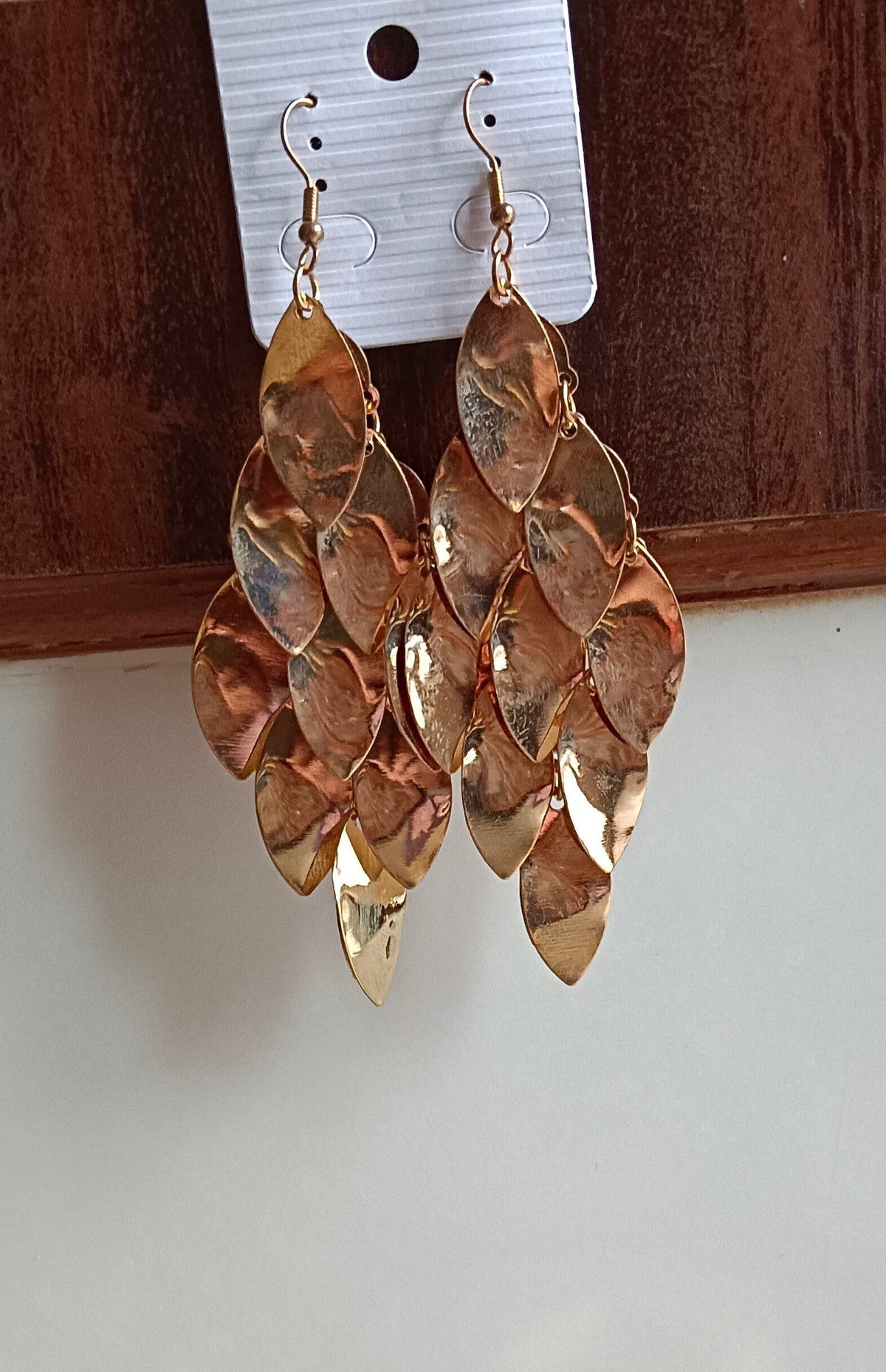 Pack of 2 Leaf Style Brass Dangler and Loop style Brass Dangler Earrings