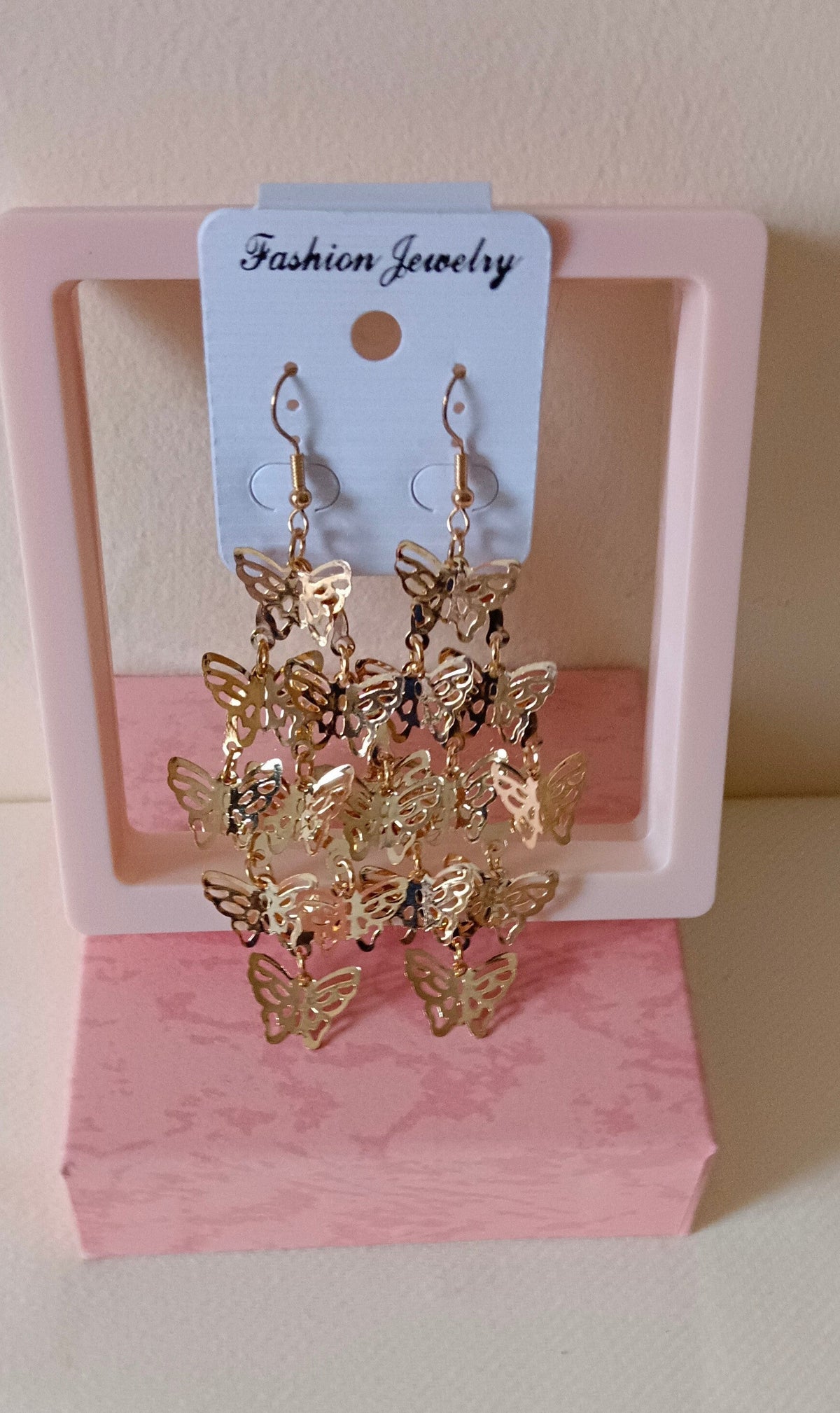 Pack of 2 Loop Style Brass Dangler and Butterfly Style Dangler Earrings