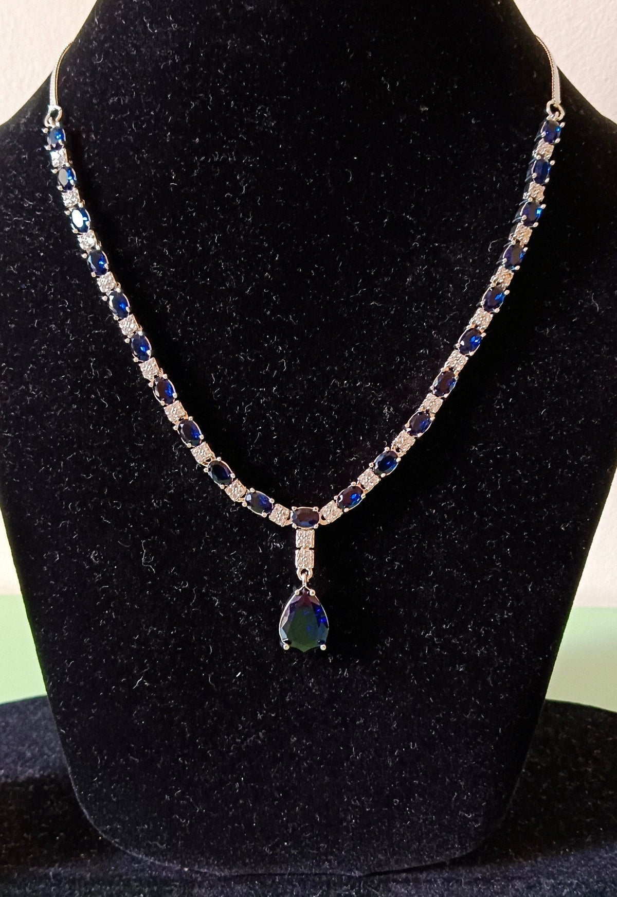 AD Royal Blue Necklace Set