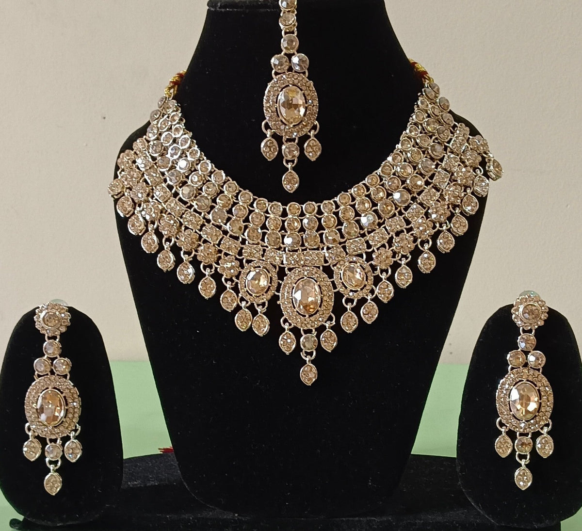Gold Plated Bridal Choker Necklace Set