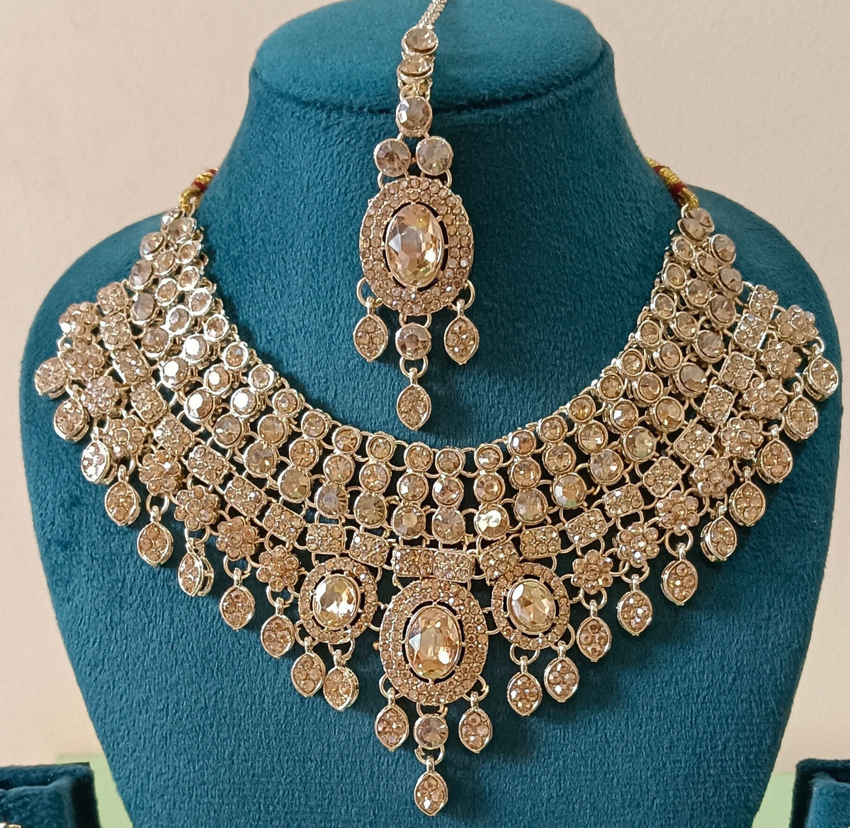 Gold Plated Bridal Choker Necklace Set