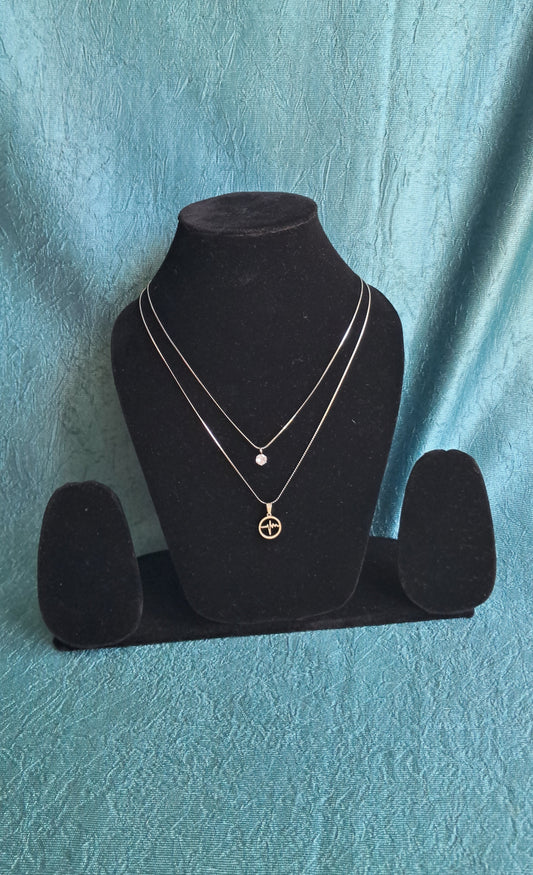 Double Layer Pulse Stainless Steel Necklace