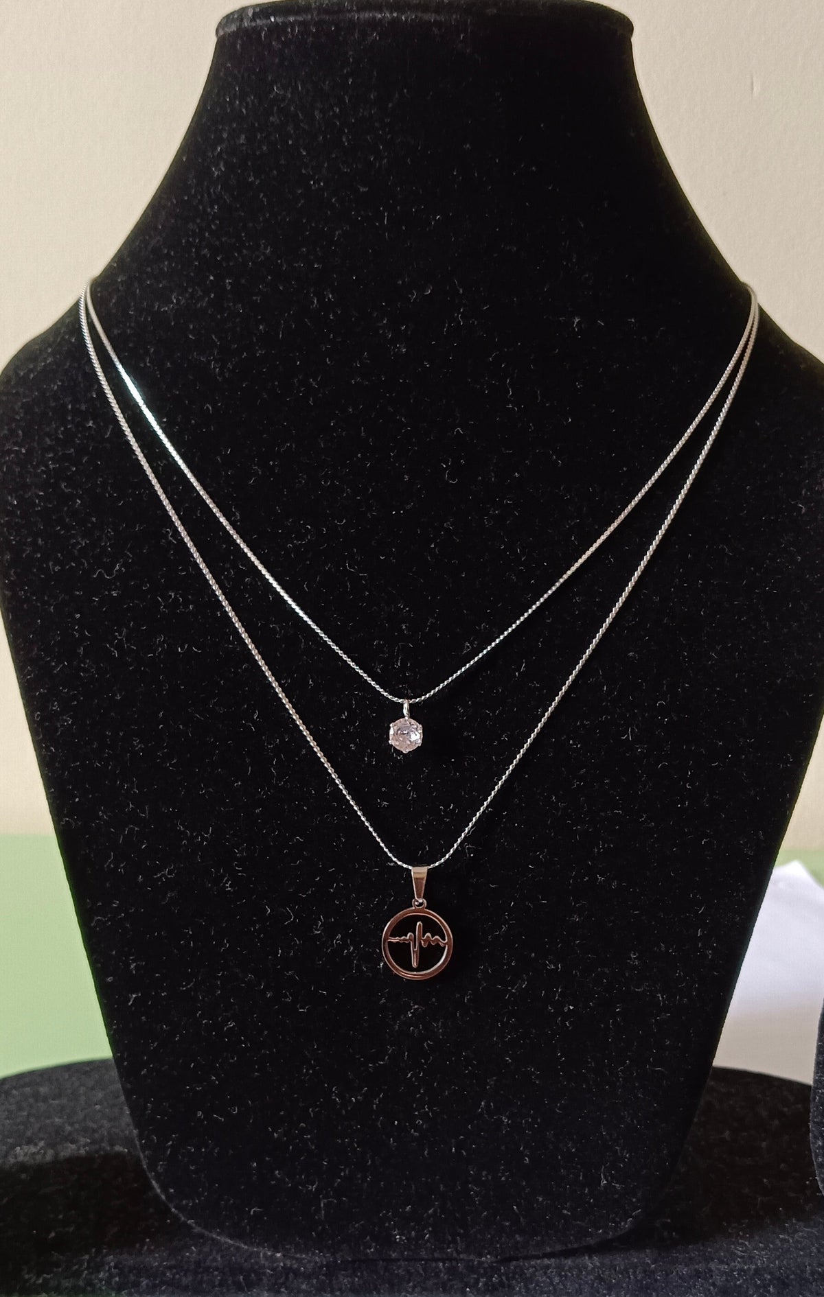 Double Layer Pulse Stainless Steel Necklace