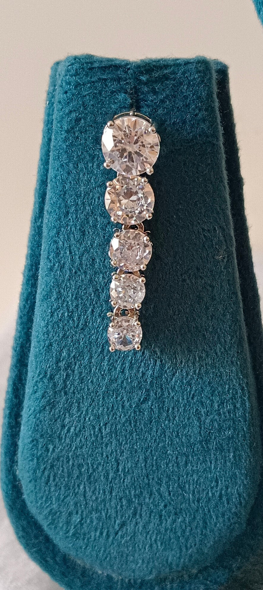 Classic Silver Tone American Diamond Tennis AD Necklace Set
